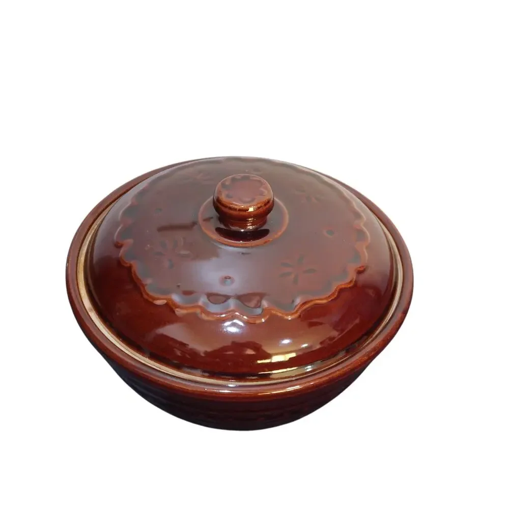 Marcrest Stoneware Oven Proof Dutch Oven Bowl 8.5